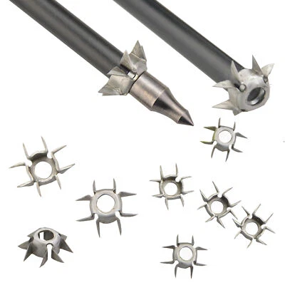 Punta de flecha de tiro con arco punta roma de judo de 8 patas 25 gr para OD 6,2 mm eje de flecha arco caza Foto 1 de 4