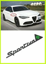 LOGO Fregio badge Sportiva quadrifoglio verde Per Alfa Romeo MiTo Giulietta Nero