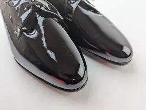 VTG Florsheim Designer Collection 10 3E Black Patent Leather Tuxedo Oxford Shoe - Picture 1 of 18