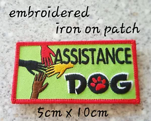 assistance dog patch K9 Embroidered iron on green - Picture 1 of 2