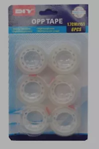 Opp Tape (6 Pieces) 1.7cm X 13m - Picture 1 of 3