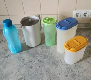 TUPPERWARE /// Getränkebehälter Kannen Flasche Mixer 5tlg ***Gebraucht*** - Bild 1 von 6