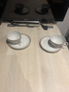Rare Ancien DEUX TASSES à café en Porcelaine De Limoge - Imagen 1 de 8