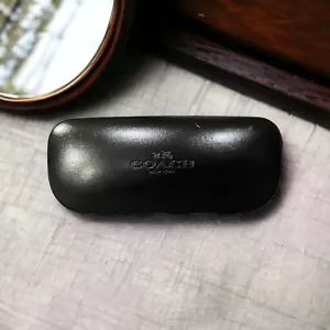 Coach New York Hard Black Clam Shell Eye Glasses Sunglasses Case - CASE ONLY - Picture 1 of 11