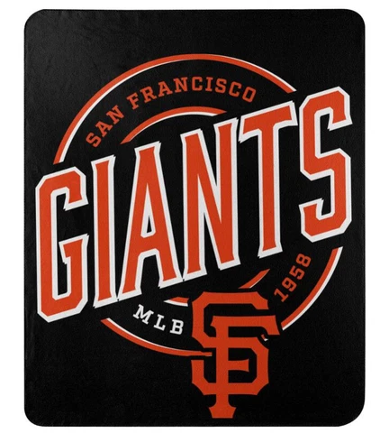 New Northwest MLB San Francisco Giants Large Soft Fleece Throw Blanket 50" X 60" Cover
