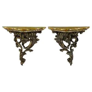 Antique French Baroque Style Wall Bracket, a Pair - Picture 1 of 15