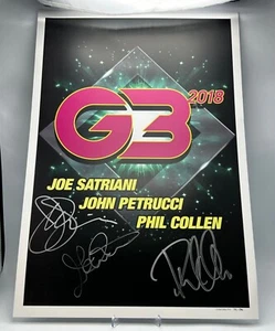Joe Satriani G3 2018 Tour Poster signiert von Satriani, Petrucci & Collen - Bild 1 von 4