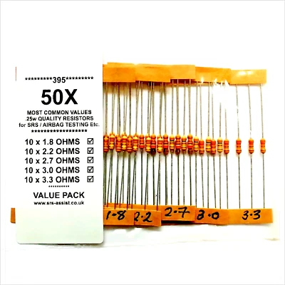 Airbag Ohm Resistors Tool SRS Repair Diagnostic Test MOT Simulator Car Part