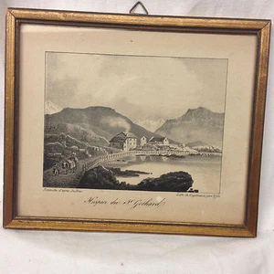 ENGELMANN GODEFROY FRAMED PRINT HOSPICE DU ST GOTHARD PATRICIA PETIVILLE DUBOIS  - Picture 1 of 9
