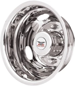 Phoenix USA GQ64 Chrome Dually Wheel Simulator Set Stainless Steel Hub Covers 16 - Picture 1 of 2