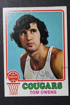 Tom Owens Carolina Cougars 1973 Topps #189 Autographed Signed ABA Card - Image 1 of 3