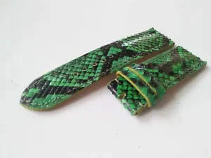 Handmade Green Python Leather Watch Strap 18 mm 20 mm 22 mm 24 mm - Picture 1 of 4