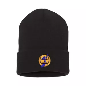 Volleyball with player embroidered beanie hat, volleyball embroidered beanie hat - Picture 1 of 2