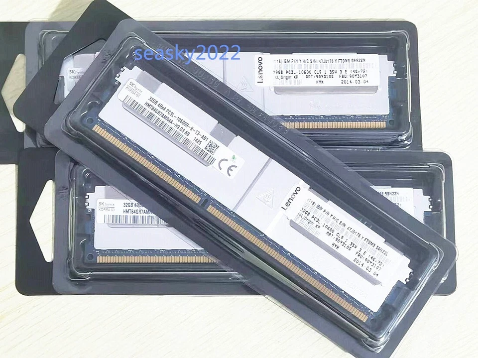 Lenovo 47J0176 90Y3105 FRU:90Y3107 32GB 4RX4 PC3L-10600R DDR3 ECC Server RAM - Image 1 of 4