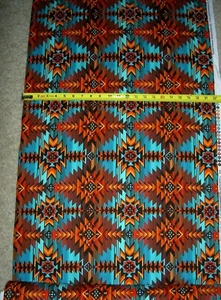South West Blanket TURQUOISE 7510 Timeless durable Cotton Fabric - Picture 1 of 1