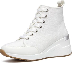 Cestfini High Top Platform Sneakers for Wmn Breathable White NEW Free Ship Sz 8 - Picture 1 of 6