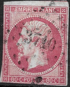 1853-60 FRANCE Sc#20b  ALGERIA Used POSTMARK#3710 VF - Picture 1 of 2