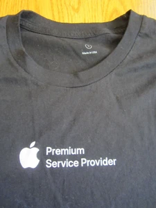 APPLE Premium Service Provider T-SHIRT Large Black Macintosh Repair iPod Battery - Picture 1 of 13