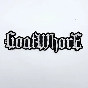 Goatwhore WHITE SHAPED LOGO EMBROIDERED BACK PATCH - Picture 1 of 2