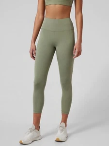 Athleta Elation Train 7/8 Tight Leggings Women's Size Large Olive Gym Exercise - Picture 1 of 10