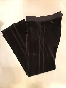 Pantaloni da pista vintage Juicy Couture donna grigio nero velluto taglie forti medie - Foto 1 di 11