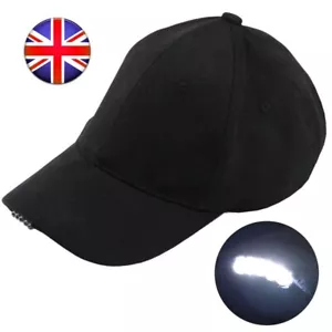 Rechargeable Cap with 5 LED Light Flashlight Night Walking Cycling Baseball Hat - Picture 1 of 6