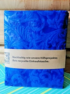 Tasche aus 100 % recyceltem Kunststoff mit Henkeln Einkaufstasche blau NEU - Picture 1 of 3