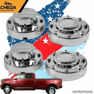 Fit For 2011-2018 Dodge Ram 3500 1-TON Dually Alcoa Alloy Wheel Center Caps Kit - Picture 1 of 12