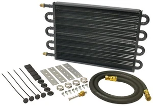8 PASS 18" COPPER/ALUMINUM TRANSMISSION COOLER KIT, -6AN DERALE 13304 - Picture 1 of 3
