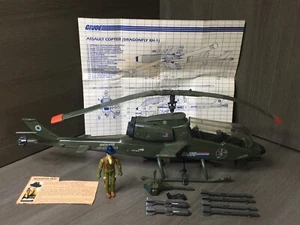1983 GI JOE DRAGONFLY XH-1 100% Complete w/ WILD BILL File Card & Blues Hasbro - Picture 1 of 17