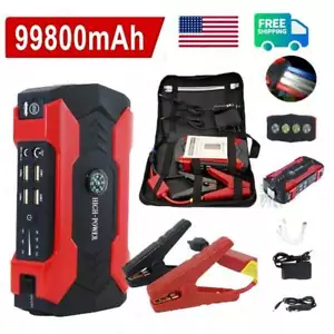 99800mah Car Jump Starter, Peak Car Battery Charger, 12V Jump Box Jumper Battery - Picture 1 of 6