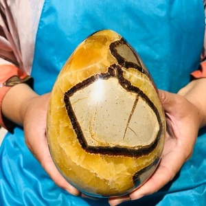 4.44LB Top Natural Dragon Septarian Crystal geode Quartz egg mineral Specimen - Picture 1 of 18