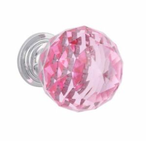 Pink Faceted Glass Knob Drawer Pull Liberty Hardware P30779C-PNK