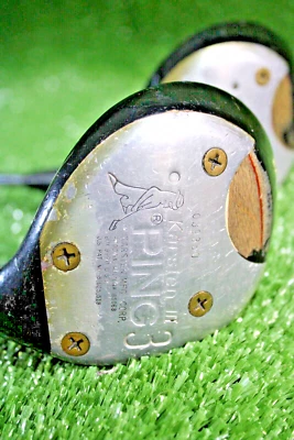 Vintage Ping Karsten III 1&3 Woods Drivers RH ZZ Lite Steel Shaft 42.5 42 In - Image 1 of 4