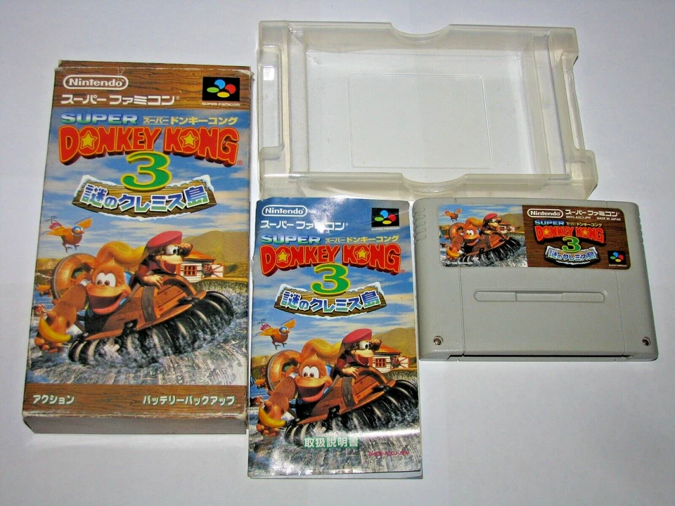 Super Donkey Kong 3 Country Super Famicom Japan import +Box Manual US Seller - Image 1 of 4