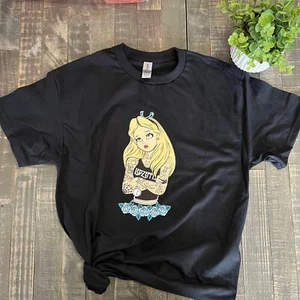 Punk Princess Crewneck T-Shirt Goth Alice, Tattooed Princess - Picture 1 of 3