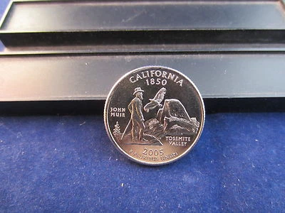 2005-D California Clad Quarter Mint State Unc - BU  Upper Grading Ranges Satin - Image 1 of 2