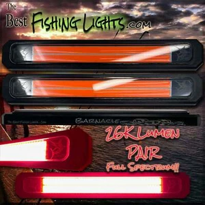 Vollspektrum Wasserdicht Unterwasser LED Boot Lichter Marine 26k Lumen Paar - Bild 1 von 5
