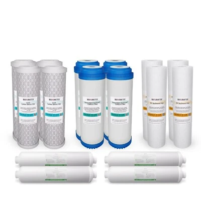 10" 5 Stage Reverse Osmosis Replacement Filters FULL 16 cartridges for 2-3 years - Image 1 of 4