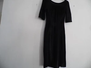 PAUL SMITH WOMENS FITTED BLACK JERSEY DRESS WITH SHINY PANELS EU 40 UK 8 - Picture 1 of 8