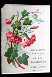 Antike Sammelkarte Werbung C.V.S Eröffnung Quackenbush Co. Frühlingsstoff - Bild 1 von 10
