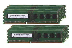 10pcs Micron 4GB 2Rx8 PC3-10600U DDR3 1333MHZ 240PIN DIMM Desktop Memory RAM*&) - Picture 1 of 13