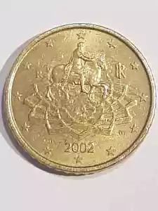 Seltene wertvolle 50 CENT € Münze "Italien 2002" Sammlerstück - Bild 1 von 3