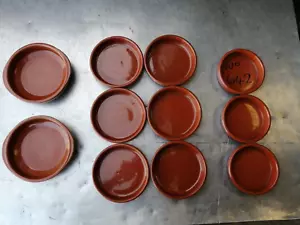 NO642 JOB LOT 11 X TERRACOTTA DISHES / BOWLS REGAS 130MM-165MM " YOU GET ALL " - Picture 1 of 4