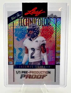 Jalewis Solomon South Carolina 2025 Leaf Metal Vivid Football 1/1 Pre-Production - Bild 1 von 2