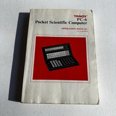 Tandy PC-6 Pocket Scientific Computer Operation Manual Only Paperback | USED - Image 1 of 4