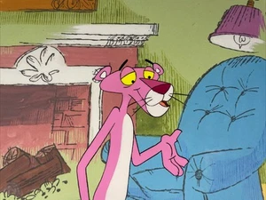 PINK PANTHER animation Cel COPY Background Cartoon Network depatie-Freleng MT - Picture 1 of 4