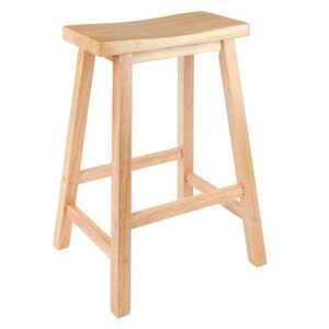 Satori Stool 24" Natural Wood Counter Height Seating - Picture 1 of 4