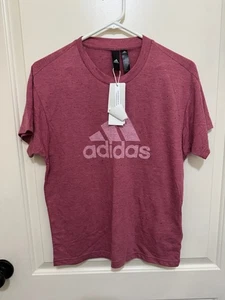 Adidas T-Shirt Women's S Mauve Logo Winners 3.0 Short Sleeve New - Picture 1 of 2