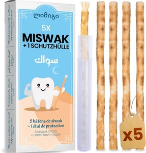 Zahnbürste – 5x Siwak Miswak + Etui Natürlich, Vegan ZeroWaste, Bio, Plastikfrei - Bild 1 von 7